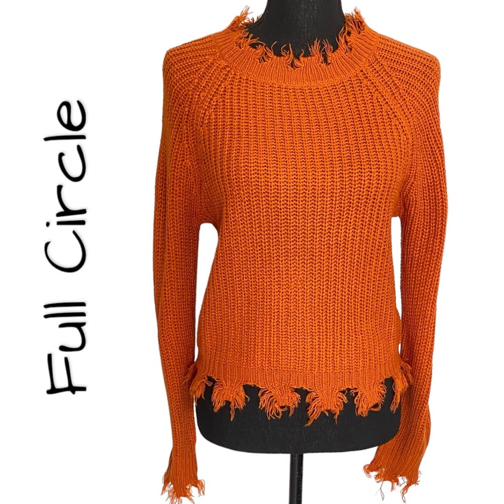 FULL CIRCLE TRENDS Cable-knit Sweater, Juniors Size Large
